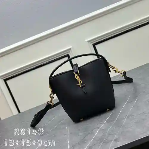 Y@SL Bolso Bucket Hecho de piel de vacuno original importada, alta calidad, entrega en bolsa de rega