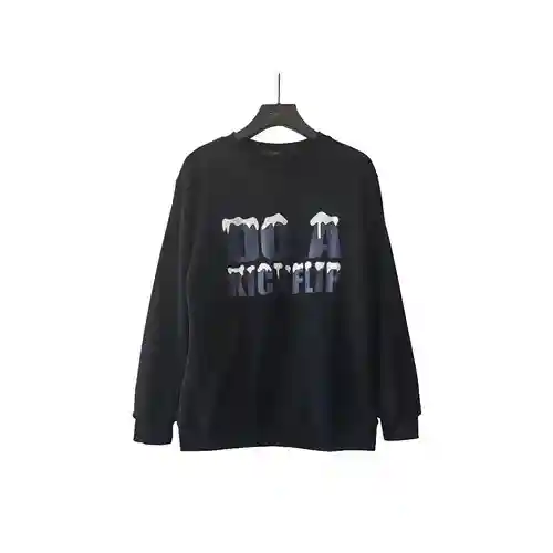 LV / Louis Vuitton 23fw nuevas camisetas clásicas de manga larga con cuello redondo y estampado de m