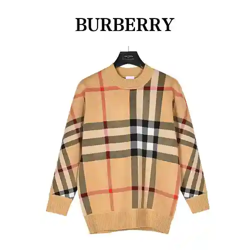 Jersey de punto a rayas a cuadros BBR Burberry
