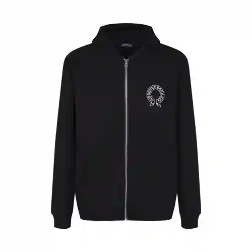CH/Cro Heart Horseshoe chaqueta tipo cárdigan de cuero con parche cruzado y cremallera, el mismo est