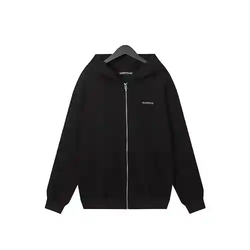 CH/Luo Xin chaqueta con capucha tipo cárdigan cruzado en sánscrito bordado, mismo estilo para hombre