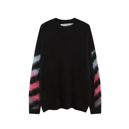 O*FF-W*HITE Suéter de mohair con punto de flecha degradado, mismo estilo para hombres y mujeres