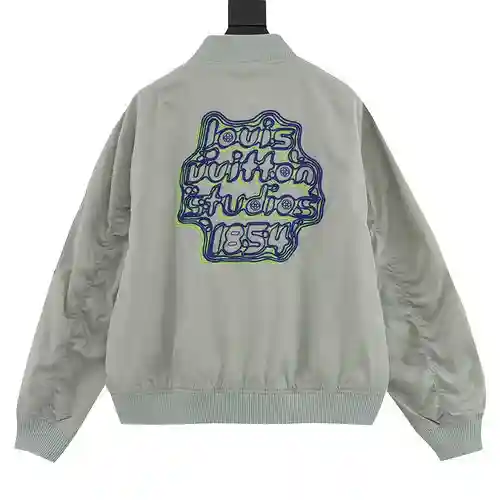 chaqueta con bordado de letras lineales 1V