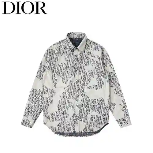 CD/Dior 2022ss chaqueta vaquera lavada en jacquard con estampado integral