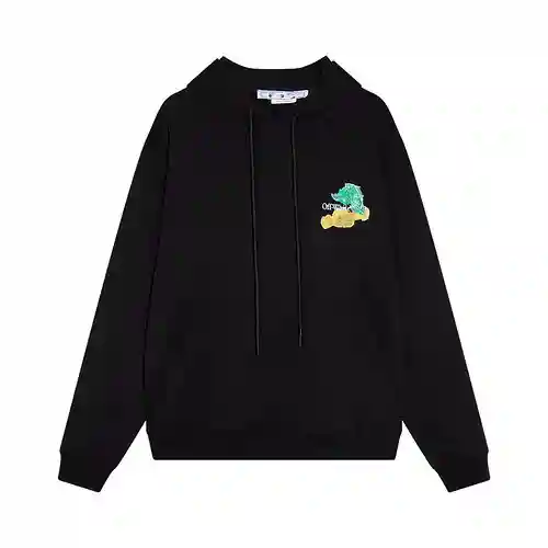 O*FF-W*HITE C/O VIRGIL ABLOH sudadera con capucha con estampado de flechas pintada a mano en acuarel