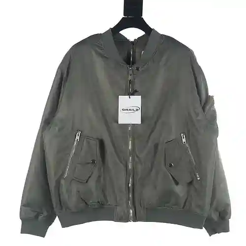 GRAILZ 23FW chaqueta de algodón con cremallera y patchwork