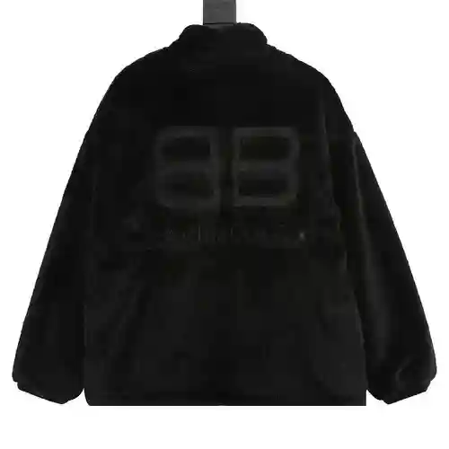BLCG23AW Bajia Shijia abrigo de piel y abrigo de piel ecológico con doble letra B