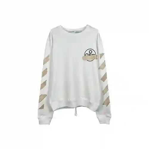 O*FF-W*HITE C/O VIRGIL ABLOH sudadera con cuello redondo y estampado de flechas, mismo estilo para h