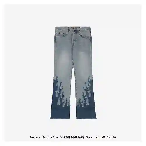 Vaqueros bootcut con llamas GD 23Fw