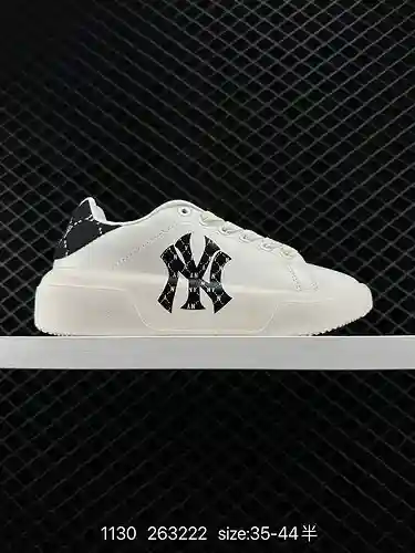 MLB coreano para hombres y mujeres Retro Dad (MLB) BIGBALL CHUNKY MONO Estampado retro Suela gruesa 