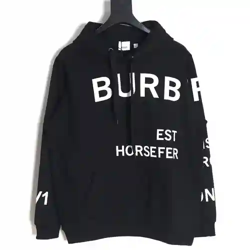 Sudadera con capucha y estampado de letras de goma gruesa BBR/Burberry