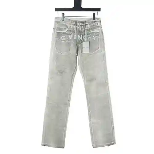 Jeans reflectantes desgastados y desgastados de Givenchy GVC 23FW