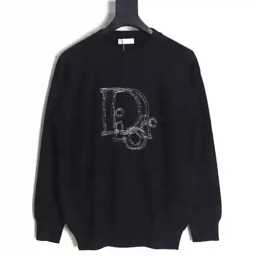 Jersey de punto con logo grande bordado CD/Dior 23Fw