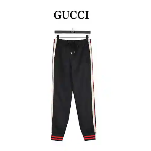 Pantalones de traje deportivo con correas clásicas de G*cci/Gucci