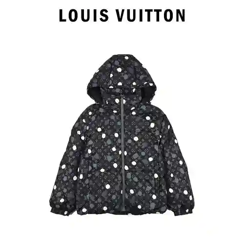 LV x Yayoi Kusama 2023 Yayoi Kusama chaqueta de plumas con lunares conjuntos
