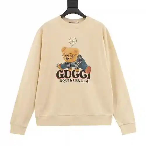 Sudadera con cuello redondo y estampado de oso de anteojos de G Home