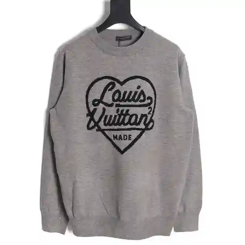 LV/Louis Vuitton 23Fw suéter con cuello redondo en jacquard love
