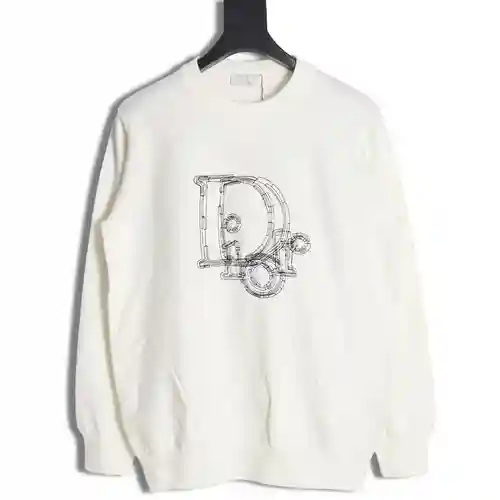 Jersey de punto con logo grande bordado CD/Dior 23Fw