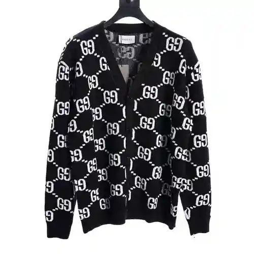 GU*CCI Cárdigan tipo jersey con doble G en jacquard