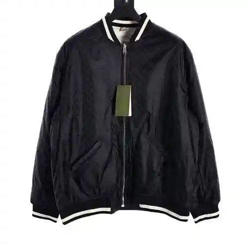 GU*CCI nueva chaqueta acolchada reversible con cuello de béisbol