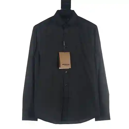 Burberry BBR camisa de manga larga con puños a cuadros BT bordados