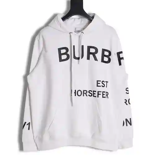 Sudadera con capucha y estampado de letras de goma gruesa BBR/Burberry