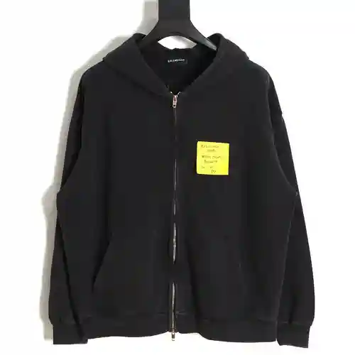 BLCG Balenciaga 23FW Chaqueta con cremallera Post-it