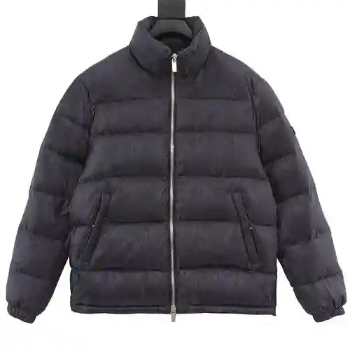 CD chaqueta de plumas con estampado oscuro y logo de rombos