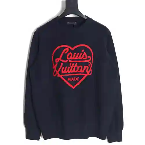 LV/Louis Vuitton 23Fw suéter con cuello redondo en jacquard love