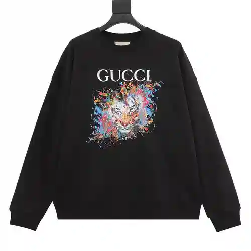Sudadera con cuello redondo y estampado de león de colores arcoíris de G Home