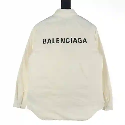 Balenciaga BLCG 23 camisa con plumón estampada en la espalda con nuevo estilo