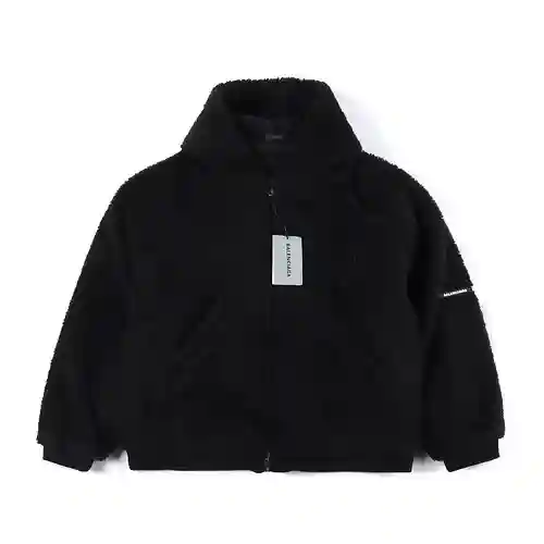 Chaqueta con capucha y logo de peluche BLCG/Balenciaga 23FW
