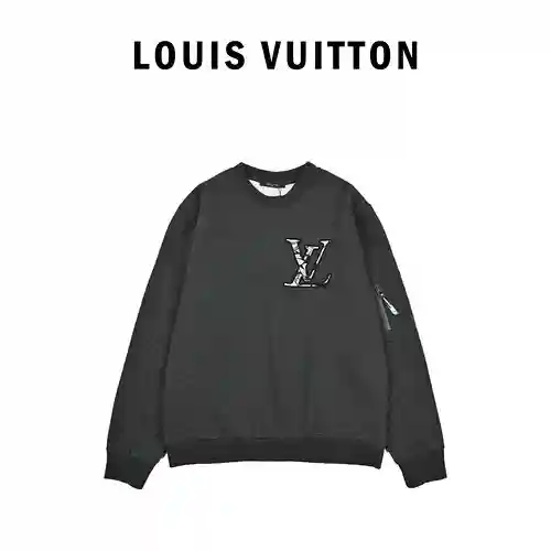 Sudadera con cuello redondo y bordado de crack de esquí LV/Louis Vuitton 23FW