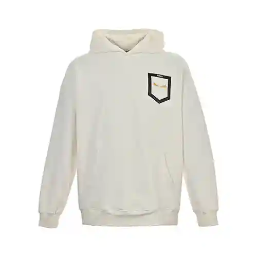 Fen*di/Fendi 23Fw sudadera con capucha y ojos bordados con bolsillo falso
