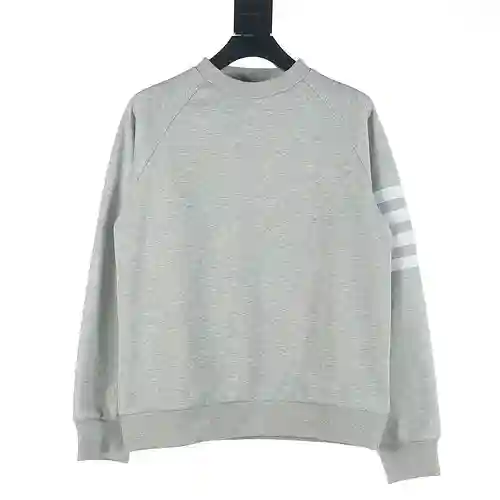Tom Brown TB sudadera con cuello redondo y patchwork de cuatro barras y terciopelo