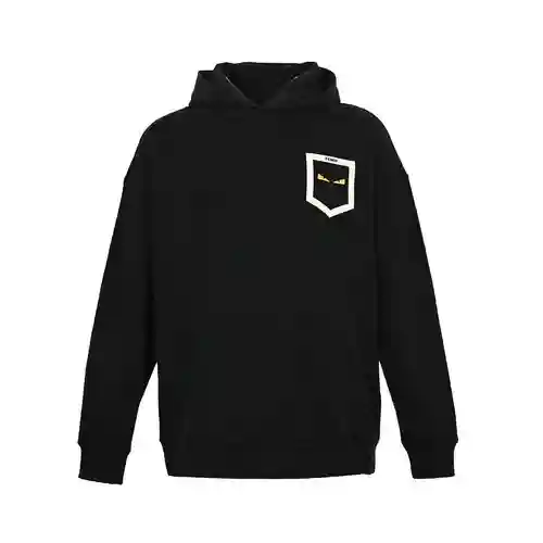 Fen*di/Fendi 23Fw sudadera con capucha y ojos bordados con bolsillo falso
