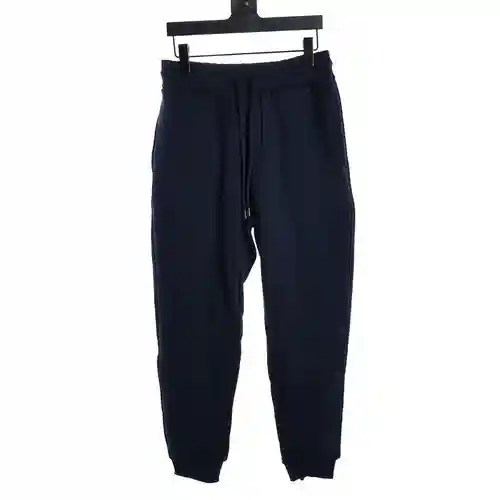 LOE*WE Luo Yiwei pantalones polares oscuros con logo en relieve