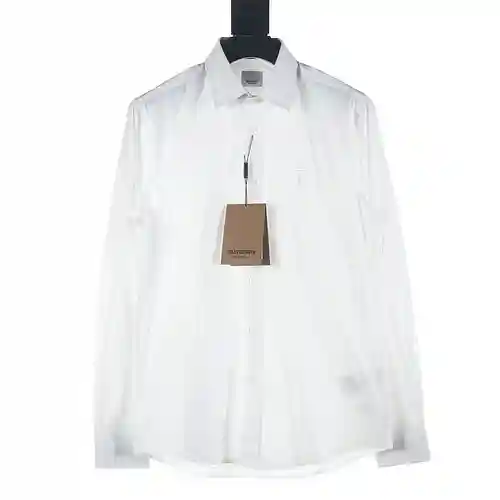Burberry BBR camisa de manga larga con puños a cuadros BT bordados