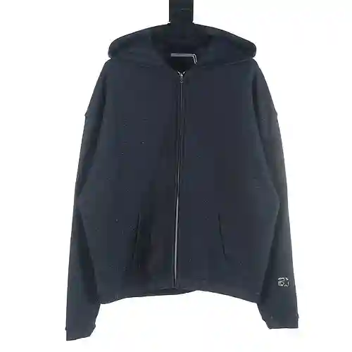 AW/Alexander Wang ADW 23FW chaqueta con capucha y cremallera con purpurina