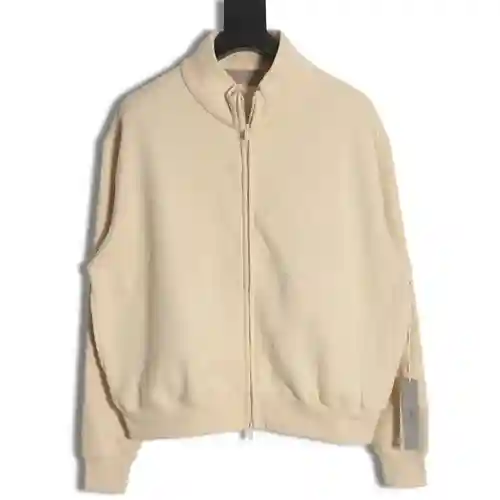 FEAR OF*GOD FOG chaqueta esencial de doble fila con letras flocadas y cremallera