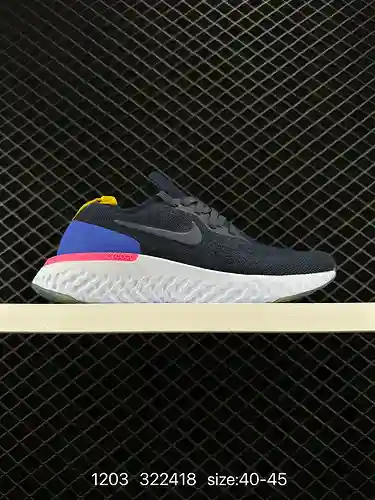 9 Zapatillas para correr ultraligeras tejidas con espuma Nike Epic React Flyknit 2 Rhea, combinadas 
