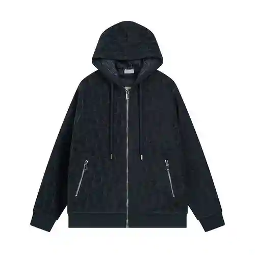 CD/Dior nueva toalla de industria pesada bordada jacquard con capucha chaqueta tipo cárdigan con cre