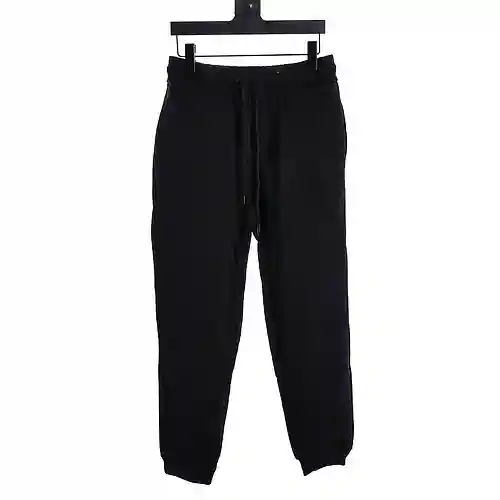 LOE*WE Luo Yiwei pantalones polares oscuros con logo en relieve