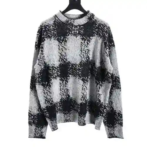 Jersey GVC de mohair a cuadros