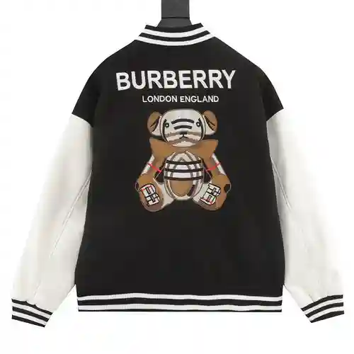 Chaqueta de béisbol con logotipo de oso bordado clásico BBR