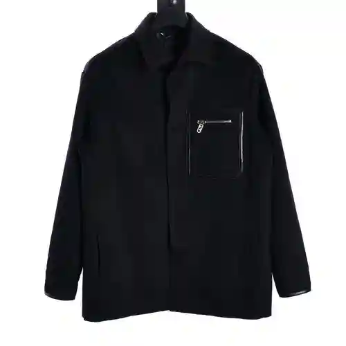 GO-TO chaqueta de cachemir con bolsillo con cremallera