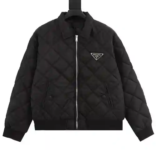 pra*da Prada chaqueta acolchada con triángulo de rombos