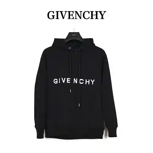Sudadera con capucha y logo de cuatro cuadrados bordado GVC/Givenchy 22ss