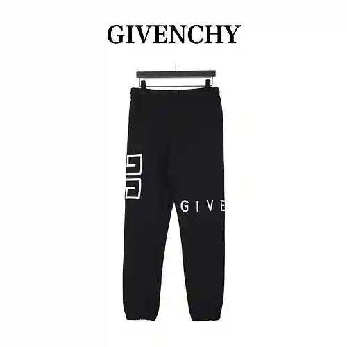 GVC/Givenchy 22ss pantalones deportivos con logo de cuatro cuadrados bordados
