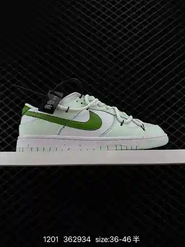 7 Nike SB Dunk Low Verde Leche Verde Zapatos con cordón deconstruidos Material de capa superior orig